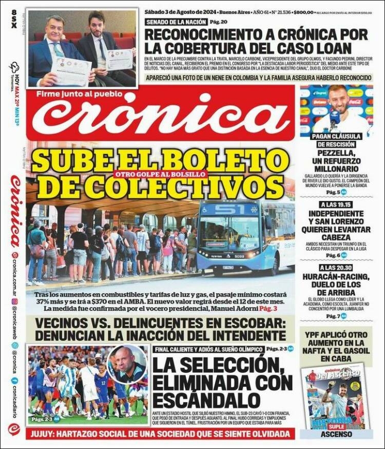 Portada de La Voz del Chaco (Argentina)
