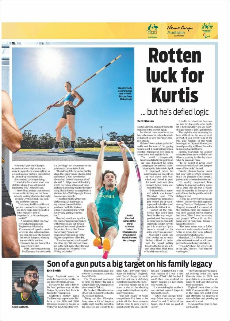 Portada de The Daily Telegraph (Australia)