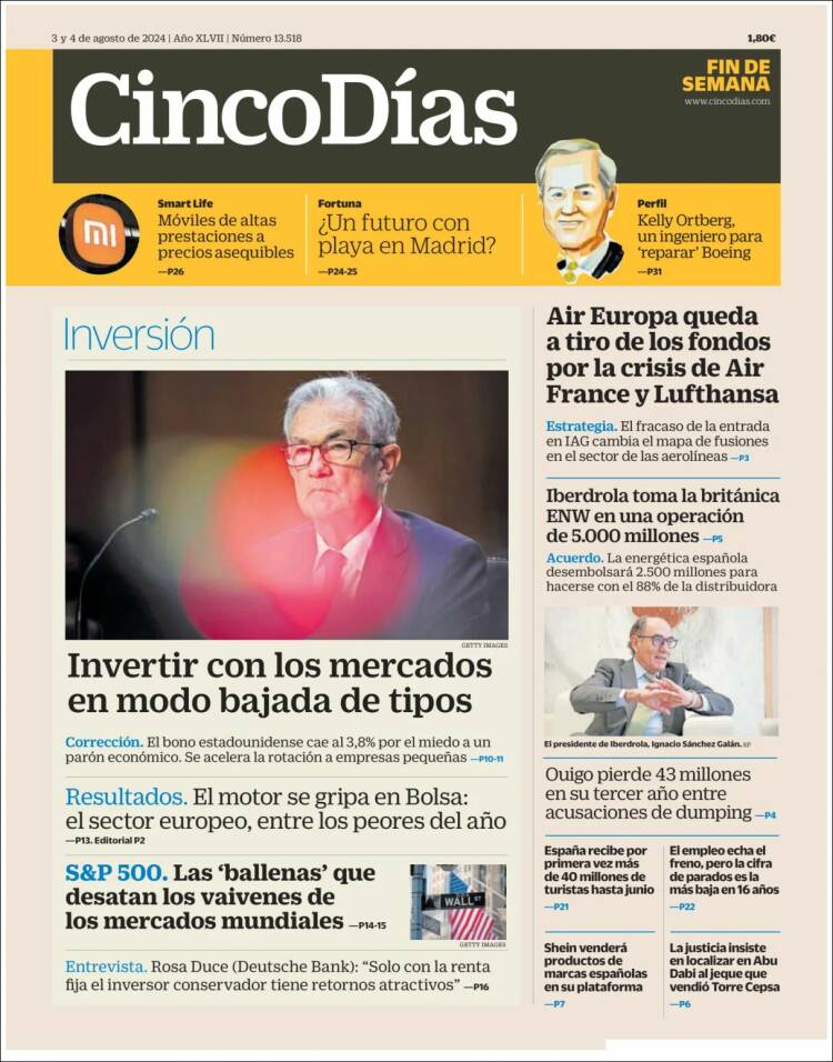 Portada de Cinco Días (Espa&ntilde;a)