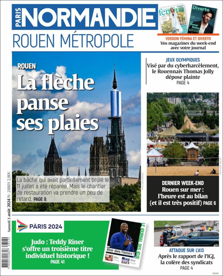 Portada de Paris Normandie (Francia)