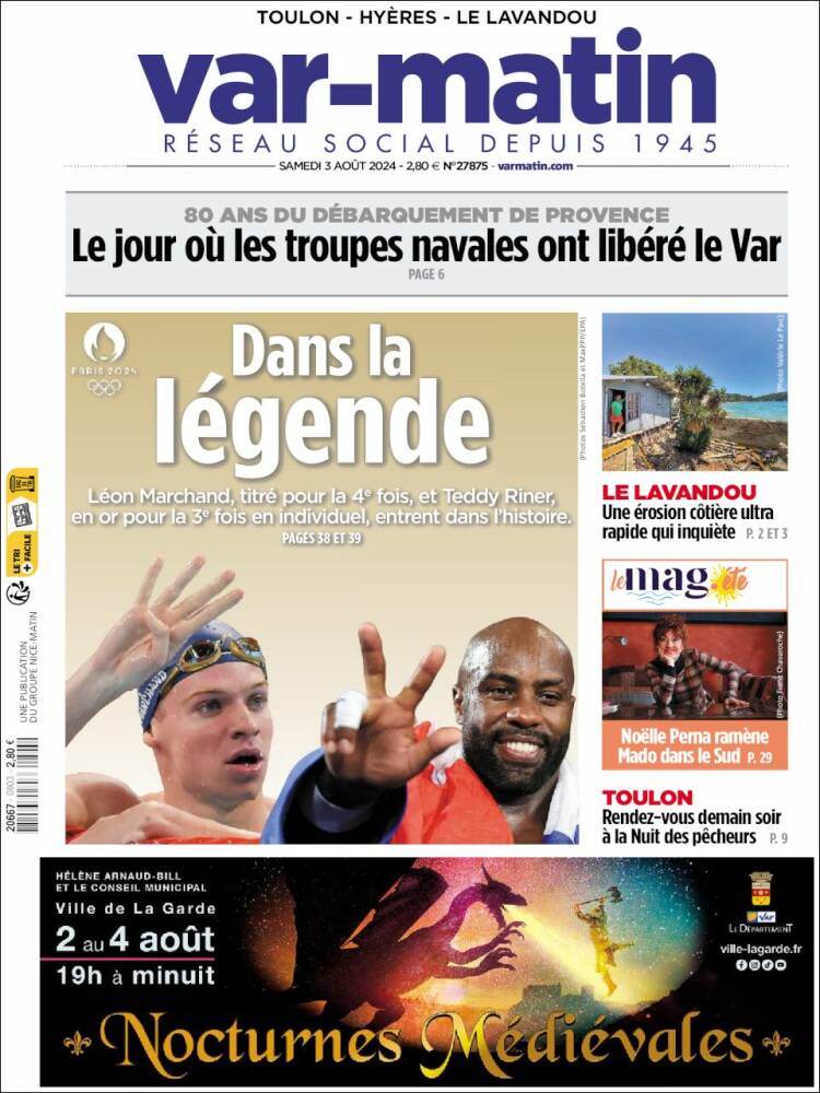 Portada de Var-Matin (Francia)