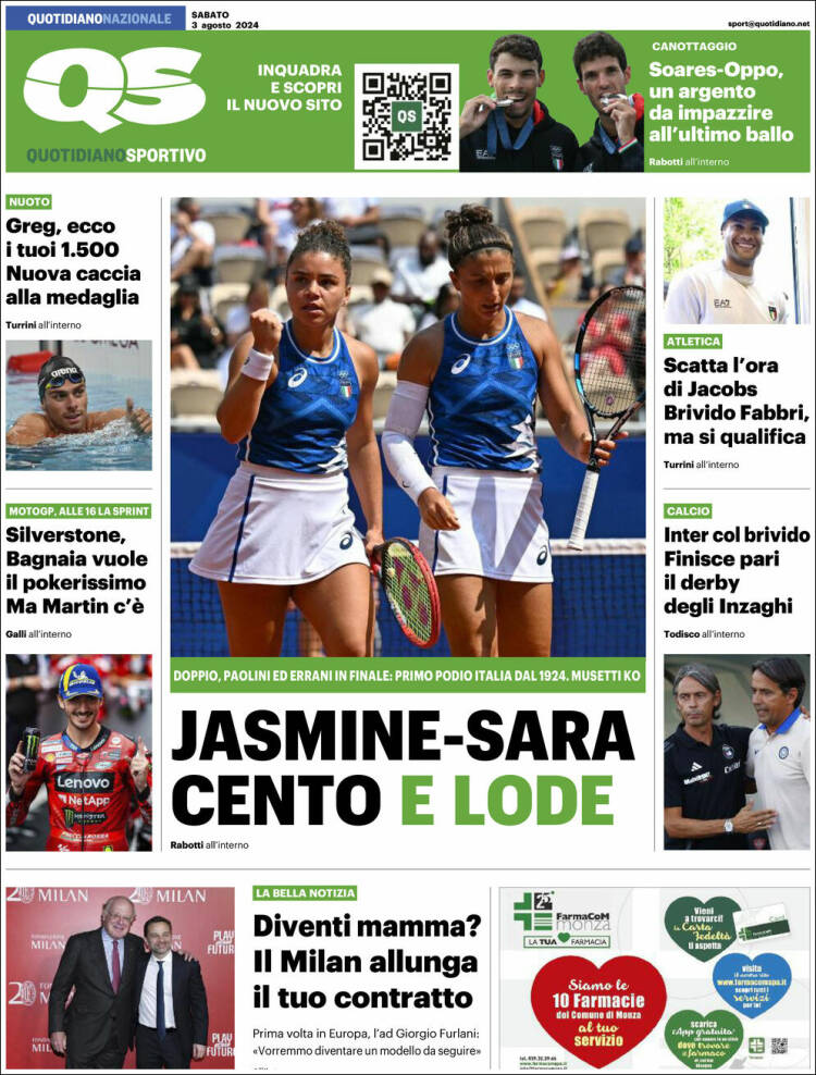 Portada de Quotidiano Sportivo (Italia)
