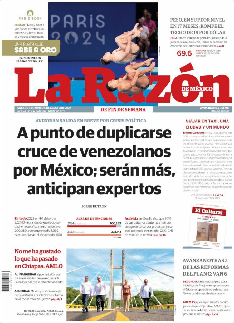 Portada de La Razón (México)