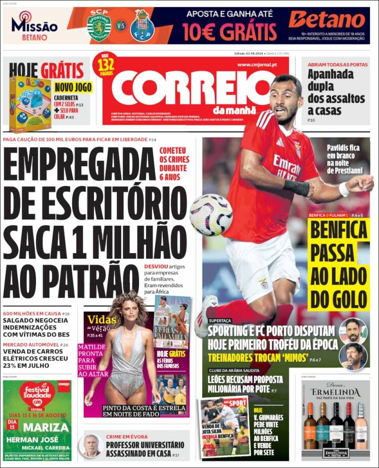 Portada de Correio da Manhã (Portugal)