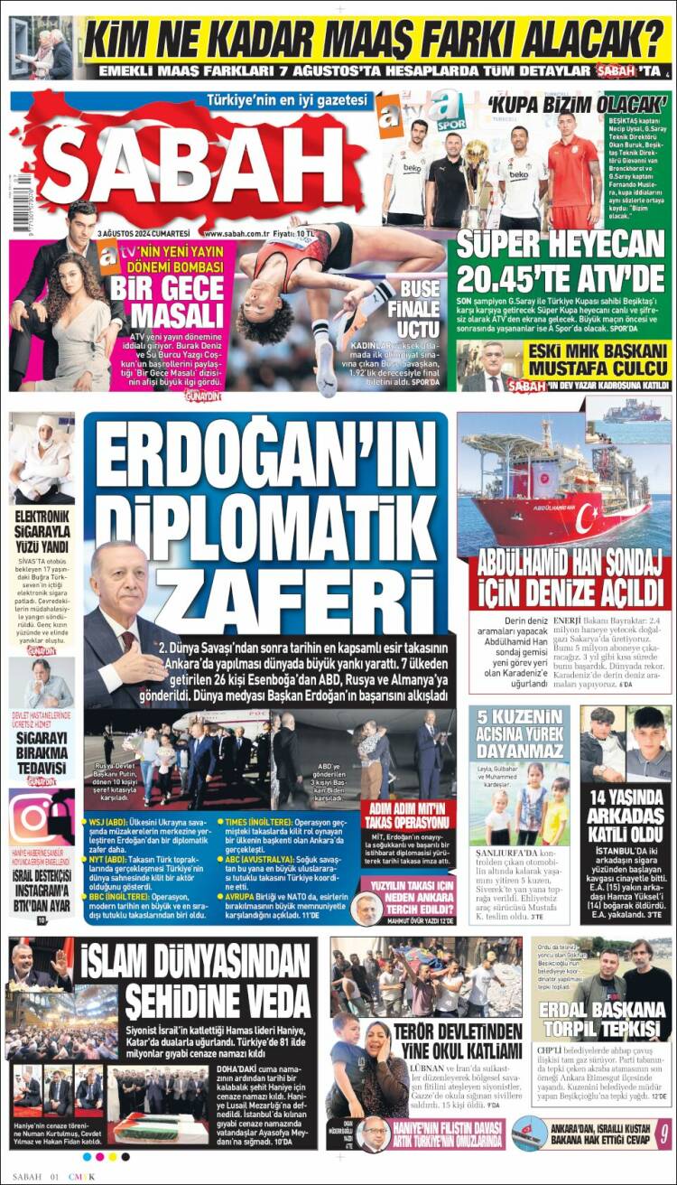 Portada de Sabah (Turqu&iacute;a)