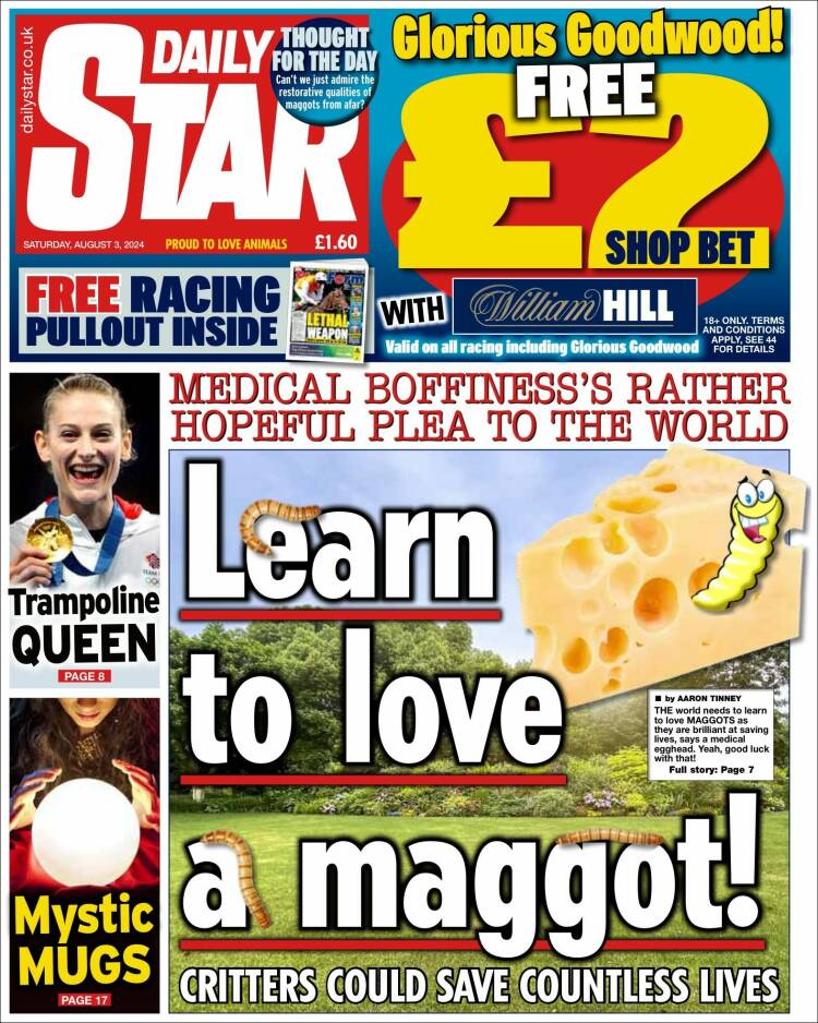 Portada de Daily Star (Reino Unido)