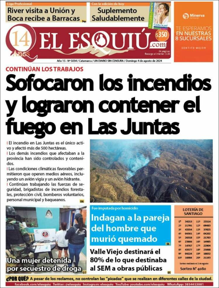 Portada de El Esquiu (Argentina)