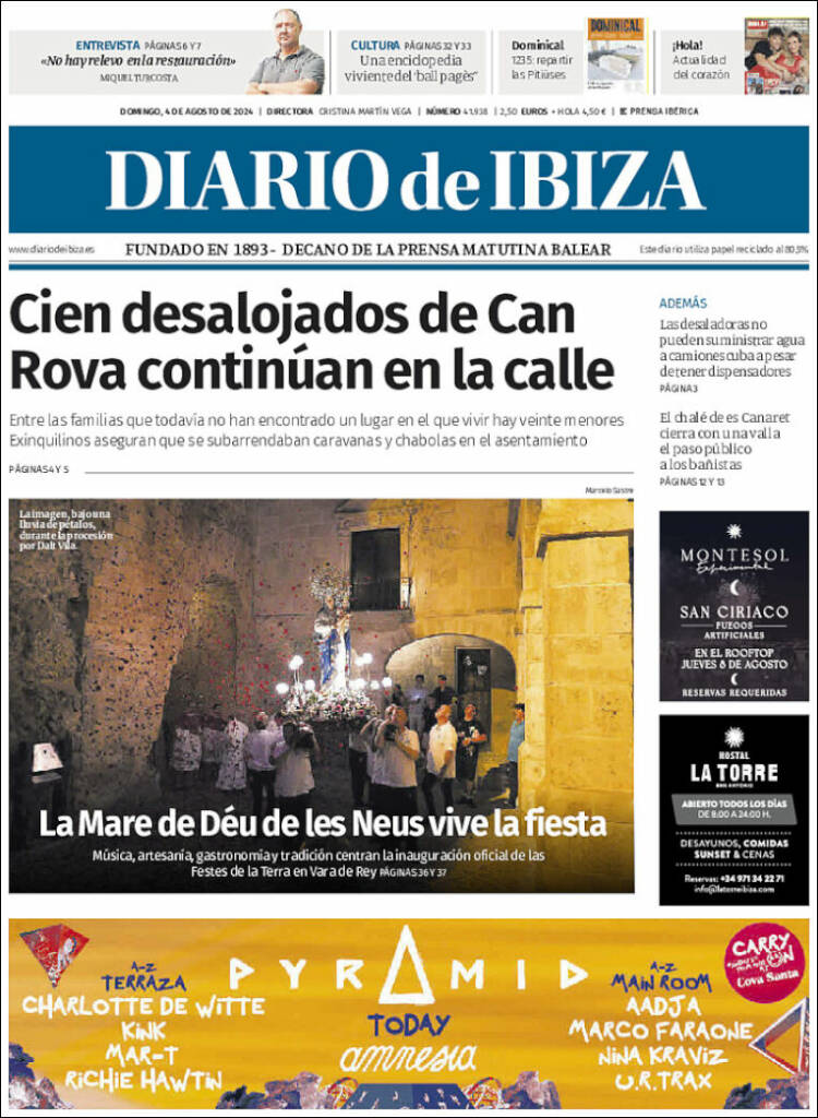 Portada de Diario de Ibiza (España)