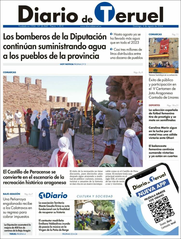 Portada de Diario de Teruel (España)