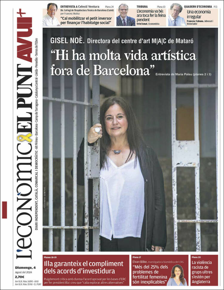 Portada de El Punt Avui (España)