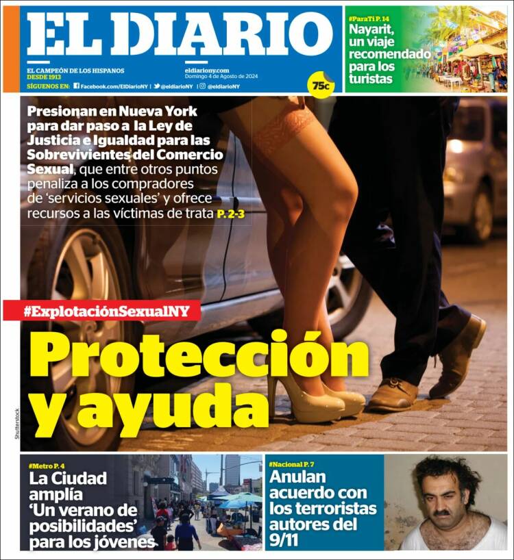 Portada de El Diario NY (USA)