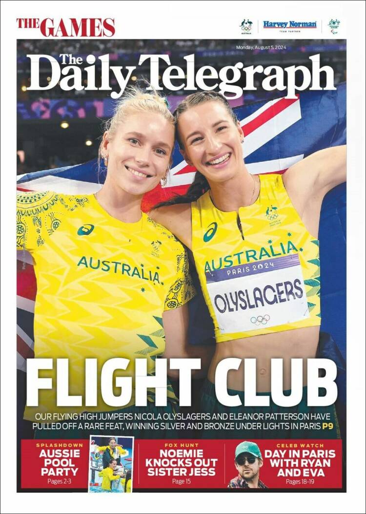 Portada de The Daily Telegraph (Australia)