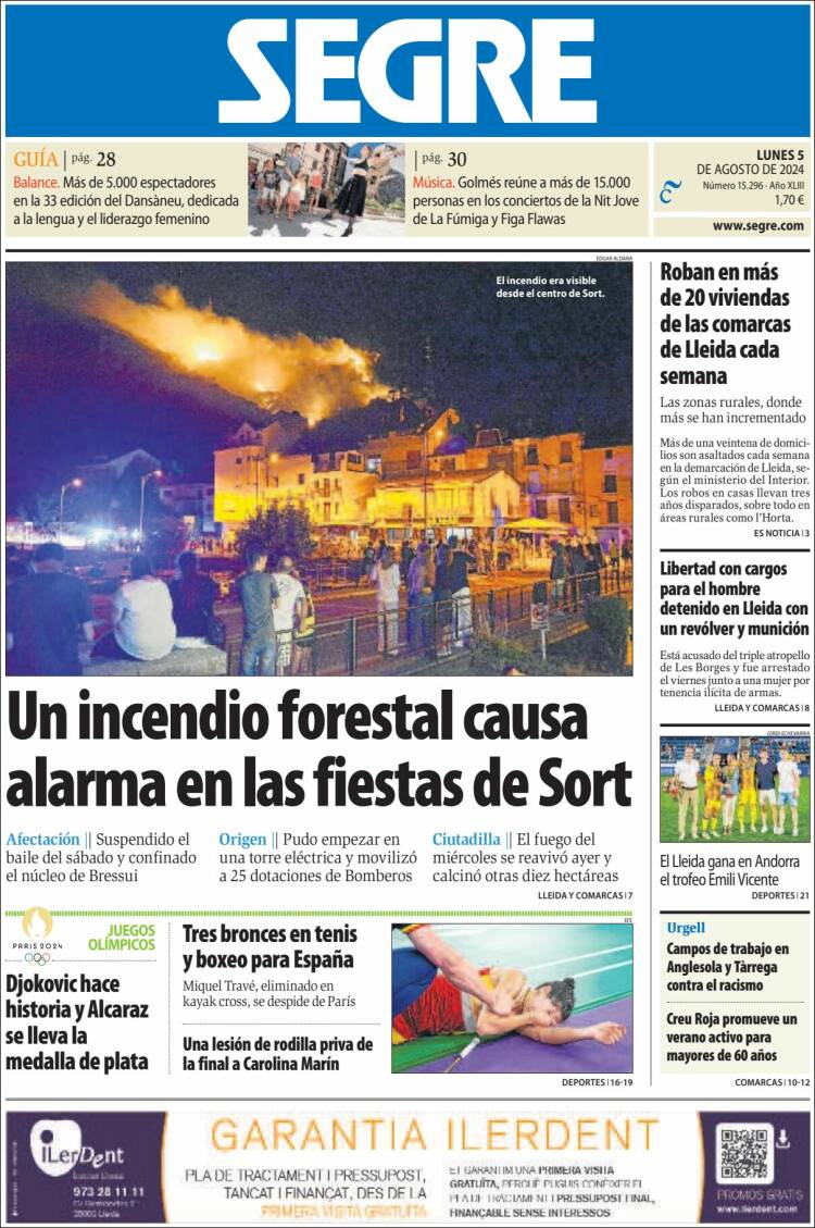 Portada de Segre  (España)