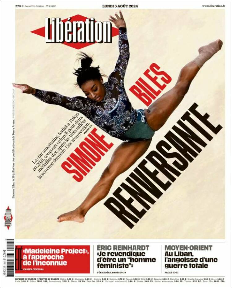 Portada de Libération (France)