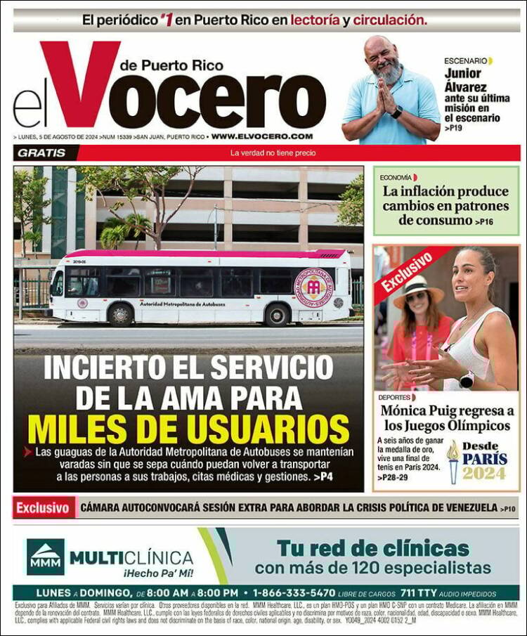 Portada de Vocero (Puerto Rico)