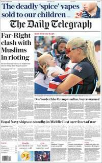 Portada de Daily Telegraph (Reino Unido)