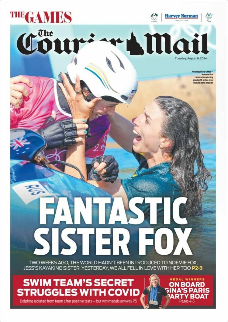Portada de The Courier-Mail (Australia)