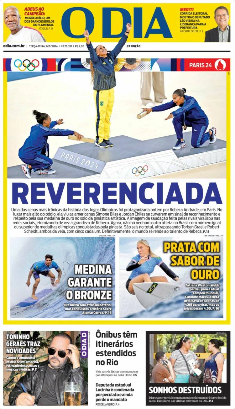 Portada de O Dia (Brasil)
