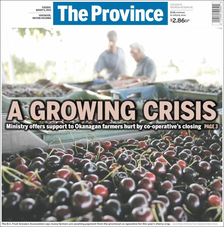 Portada de The Province (Canadá)