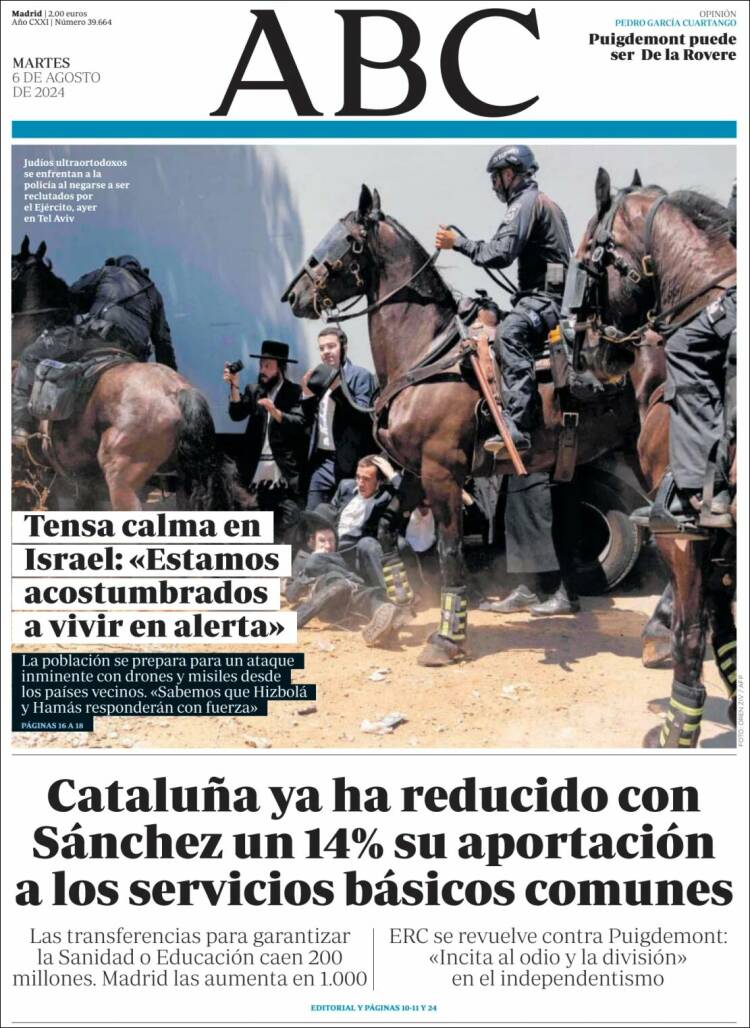 Periódico ABC (España). Periódicos de España. Edición de martes, 6 de ...