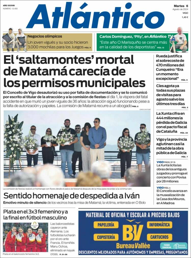 Portada de Atlántico Diario (España)