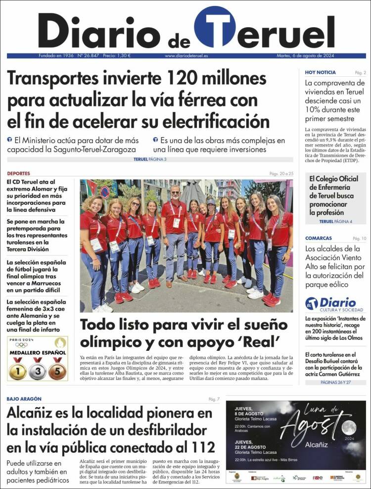 Portada de Diario de Teruel (España)