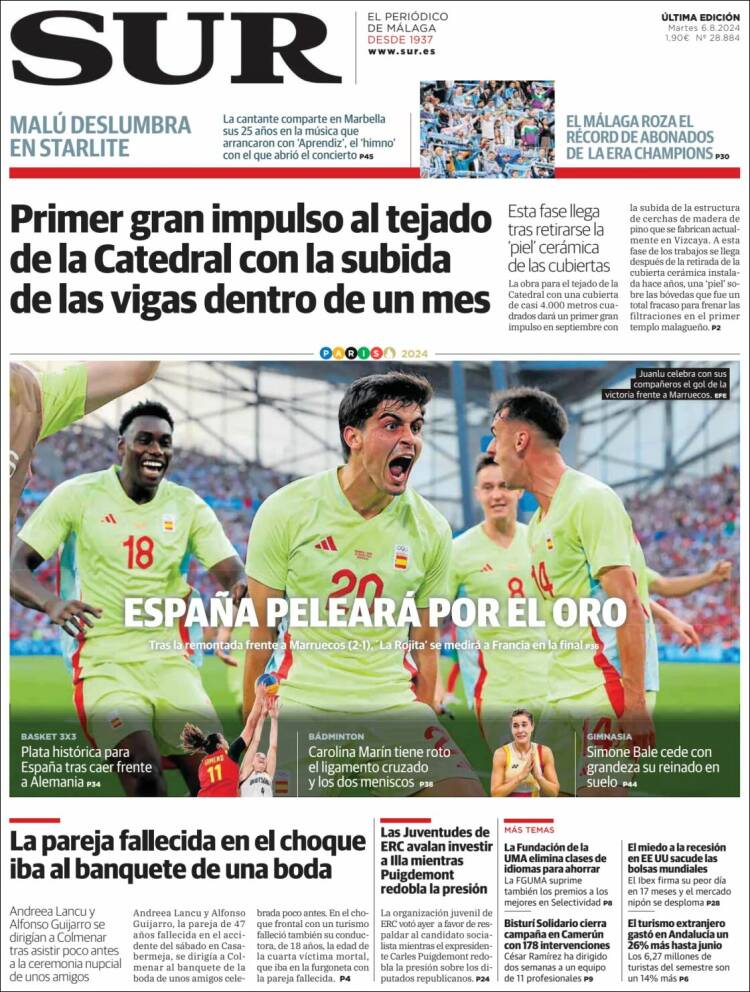 Portada de Diario el Sur (España)