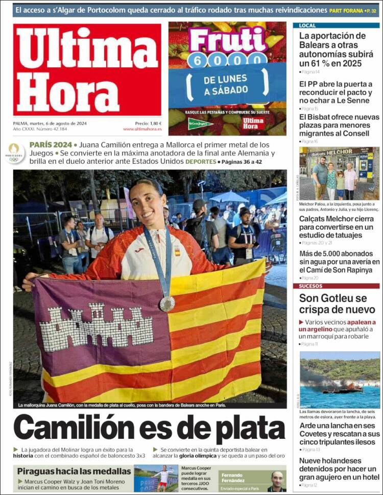 Portada de Última Hora (España)