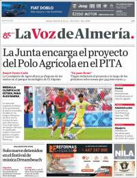 Portada de La Voz de Almería (España)