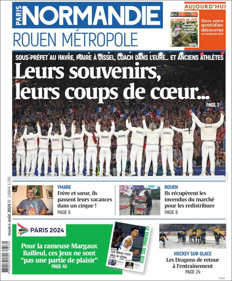 Portada de Paris Normandie (Francia)