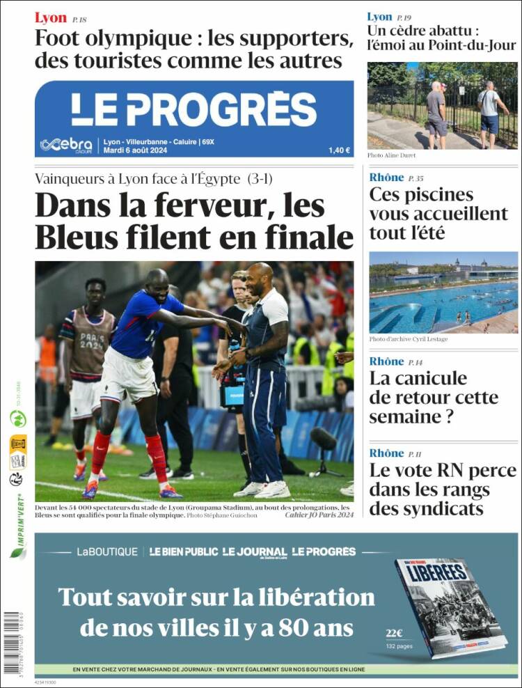 Portada de Progres de Fecamp (Francia)