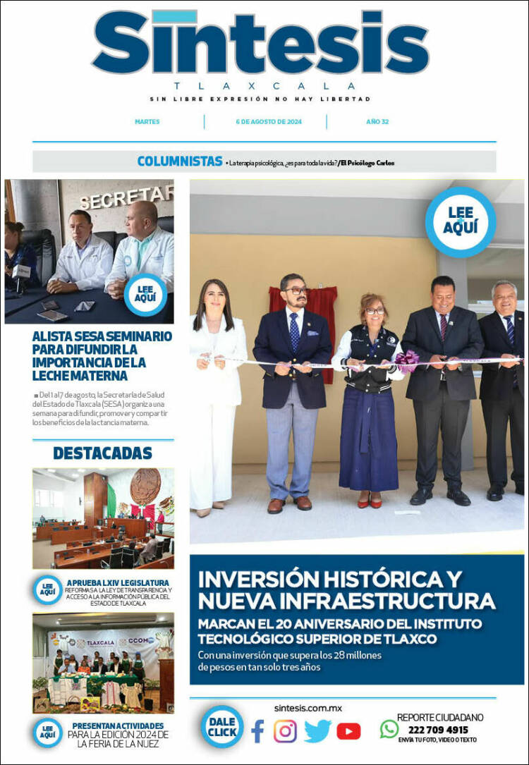 Portada de Síntesis de Tlaxcala (M&eacute;xico)