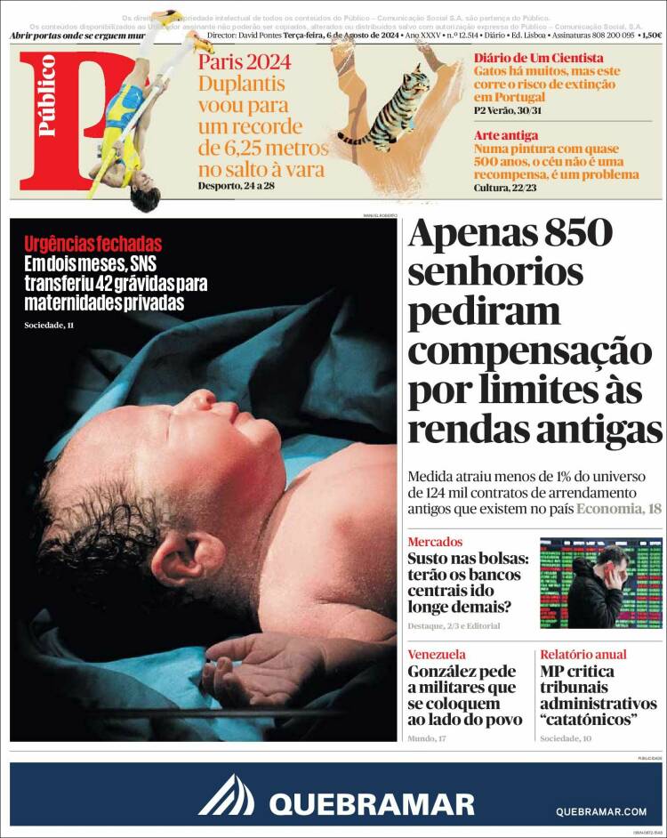 Portada de Público (Portugal)