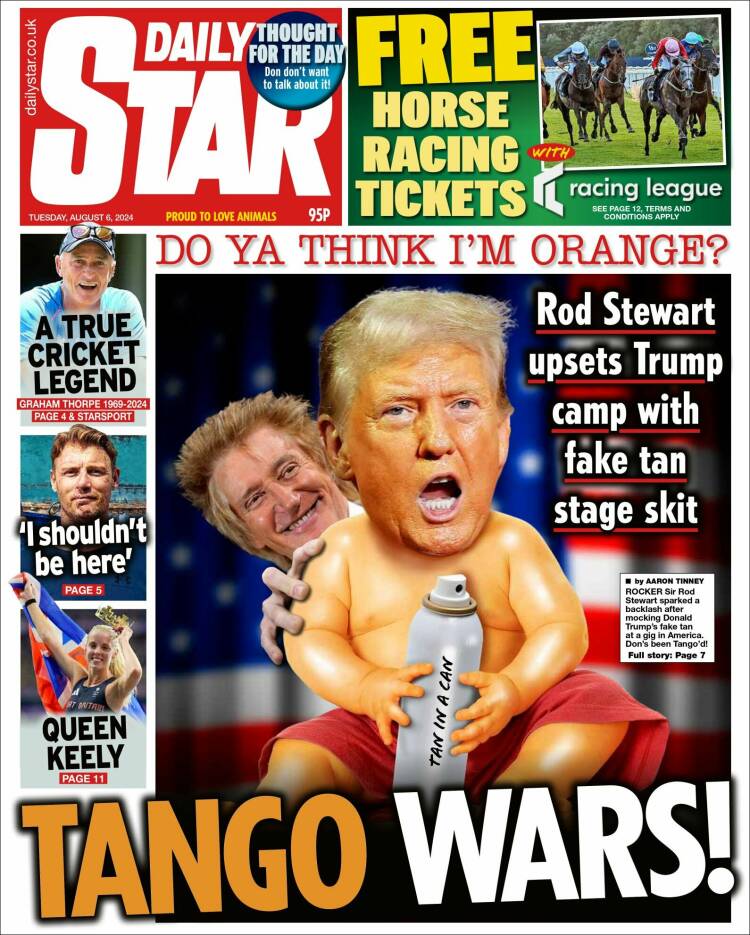 Portada de Daily Star (Reino Unido)