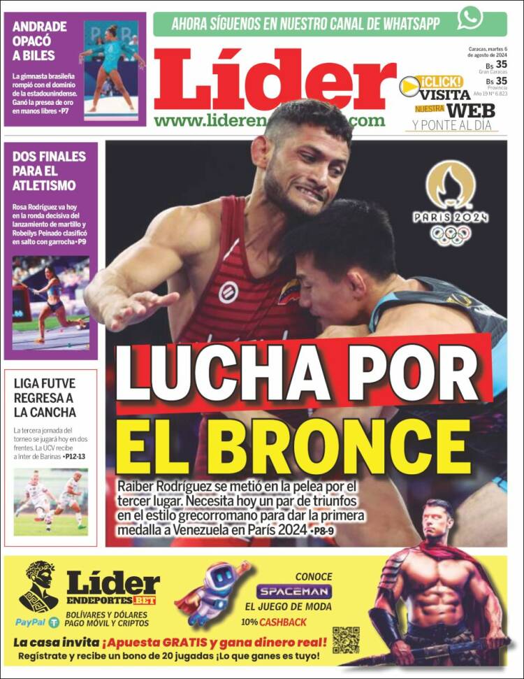 Portada de Lider en deportes (Venezuela)