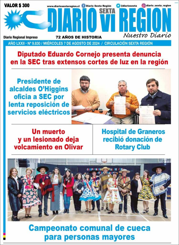 Portada de Diario VI Región (Chile)