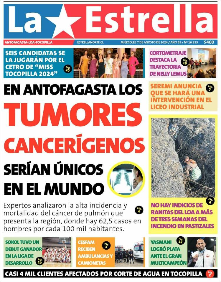 Portada de La Estrella de Tocopilla (Chile)