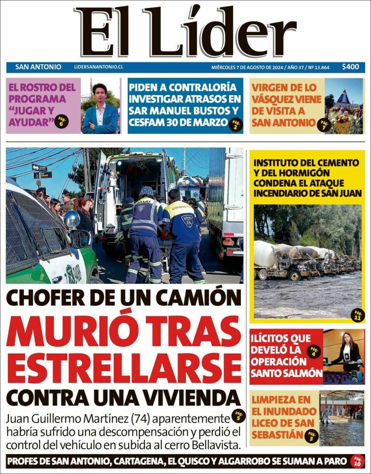 Portada de Lider de San Antonio (Chile)