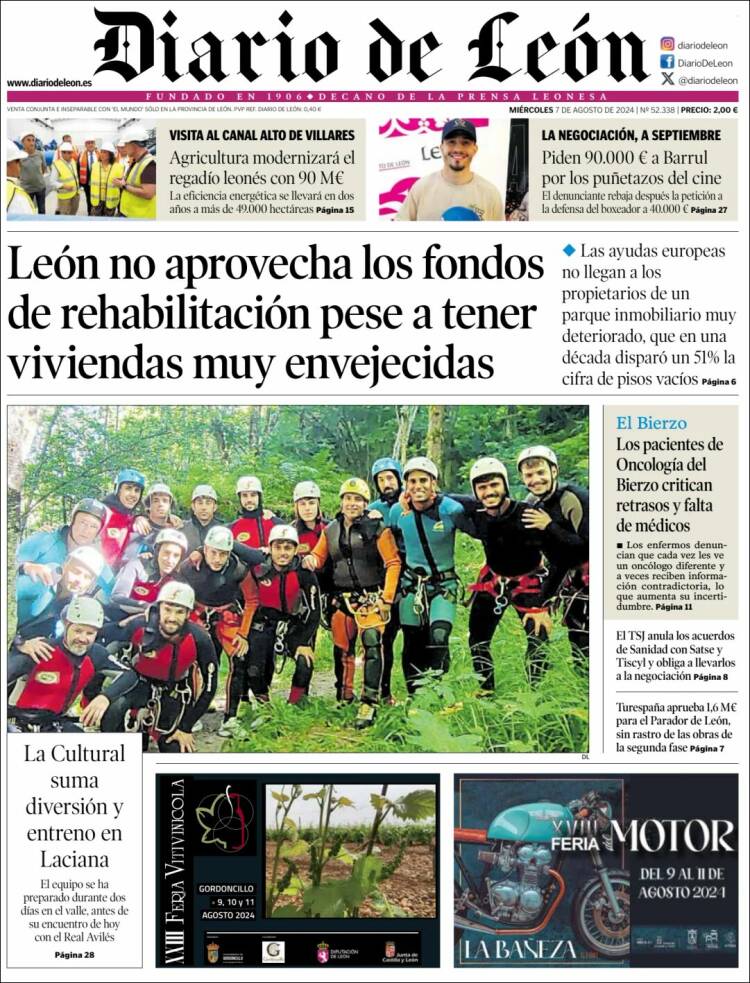 Portada de Diario de León (España)