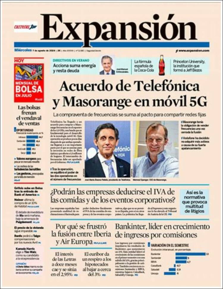 Portada de Expansión (Espa&ntilde;a)