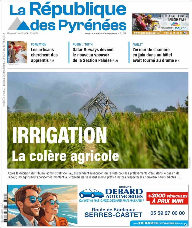 Portada de La République des Pyrénées (France)