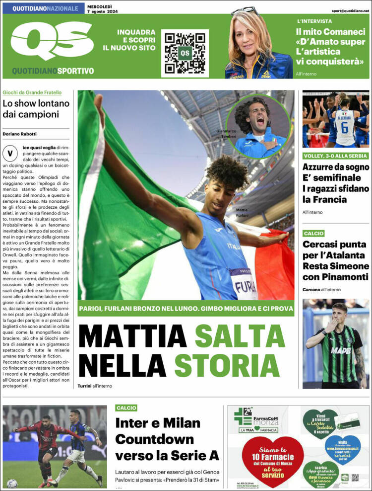 Portada de Quotidiano Sportivo (Italia)