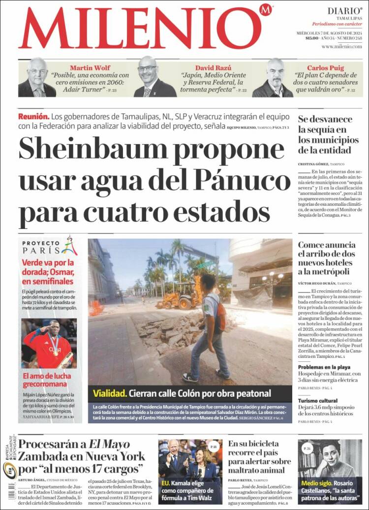 Portada de Milenio - Tamaulipas (M&eacute;xico)