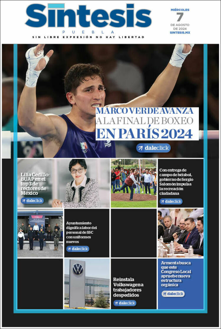 Portada de Síntesis - Puebla (M&eacute;xico)