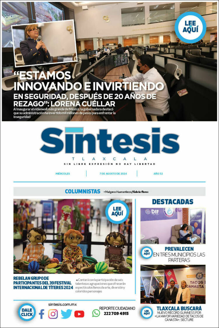 Portada de Síntesis de Tlaxcala (M&eacute;xico)