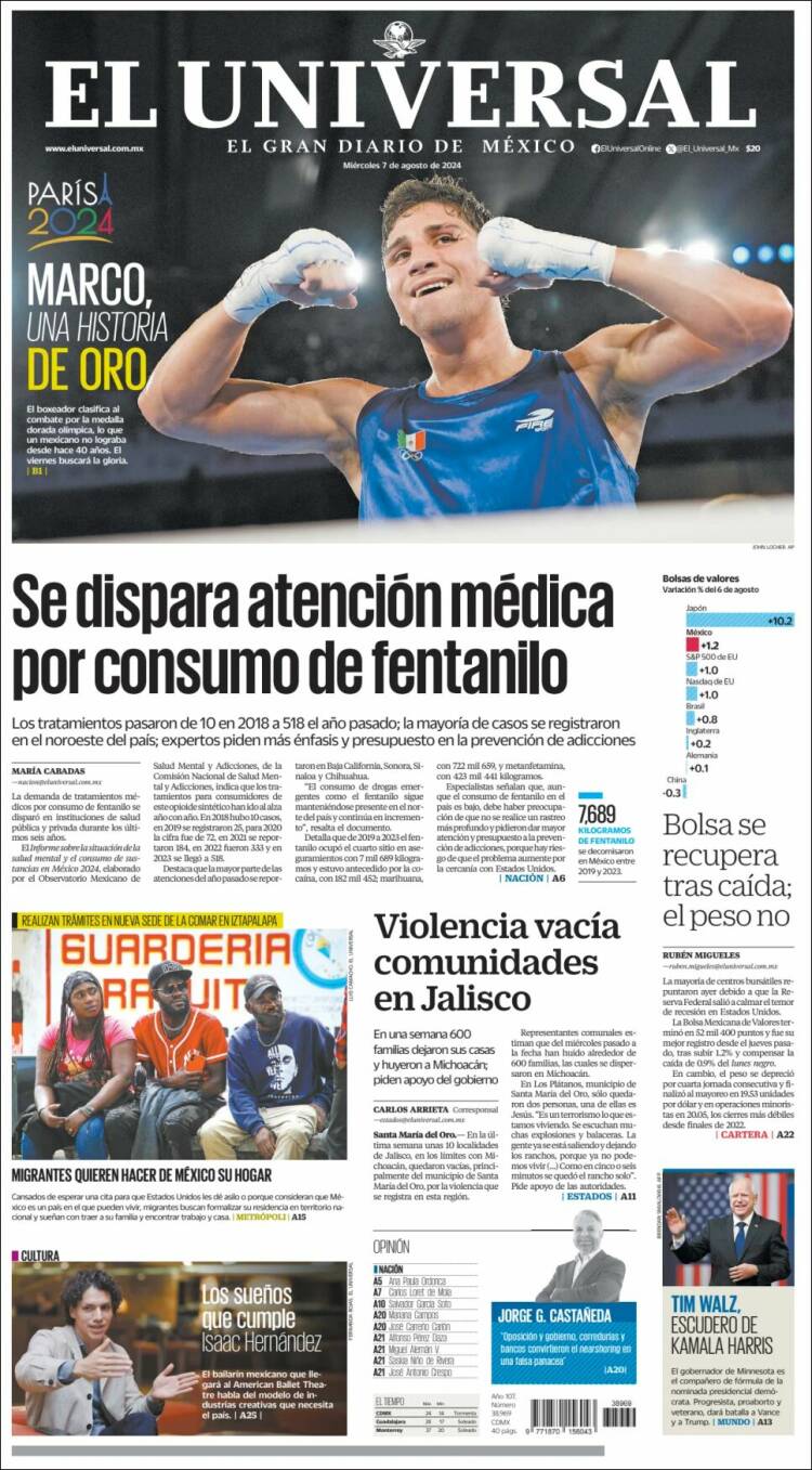 Portada de El Universal (M&eacute;xico)