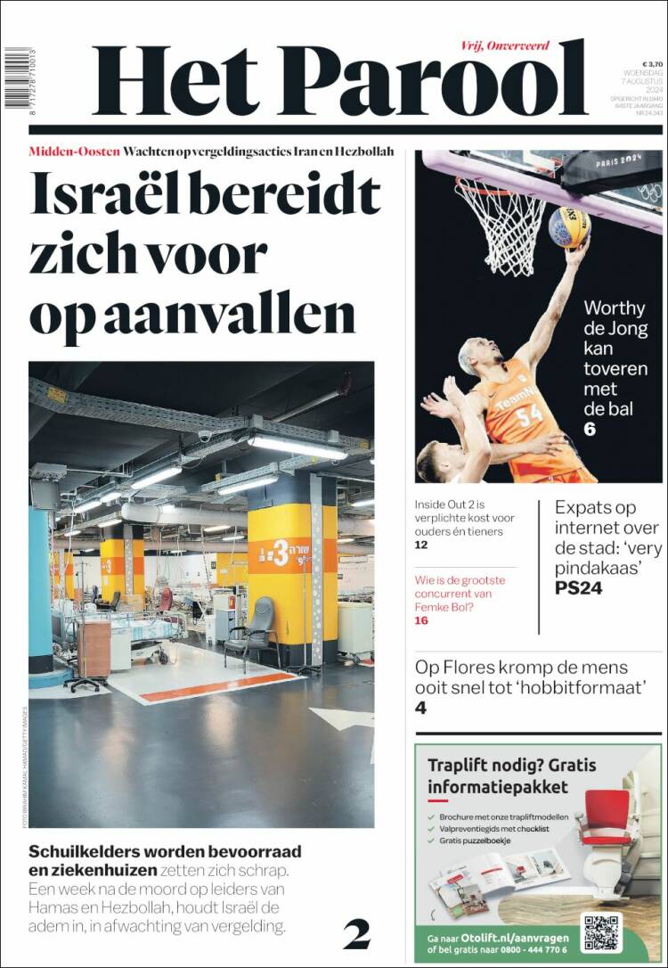 Portada de Het Parool (Pa&iacute;ses Bajos)