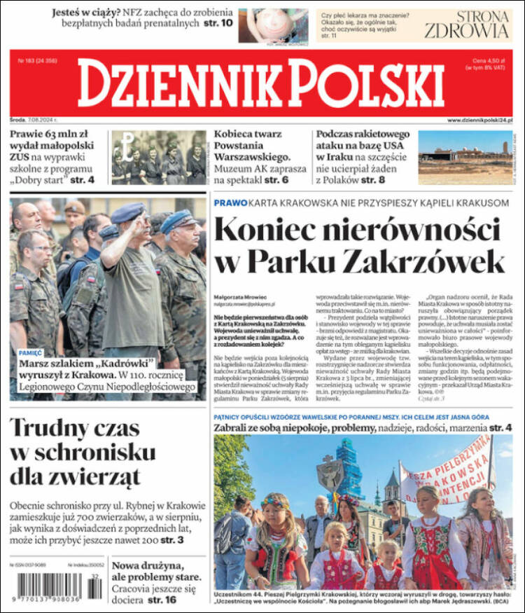 Portada de Dziennik (Polonia)