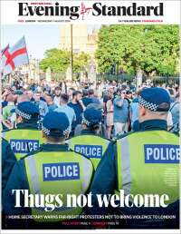 Portada de Evening Standard (Royaume-Uni)