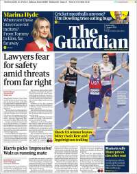 Portada de The Guardian (Royaume-Uni)
